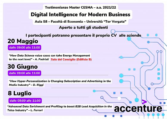 How Data Science value cases can take Energy Management to the next level - 20 MAGGIO - SALA DEL CONSIGLIO